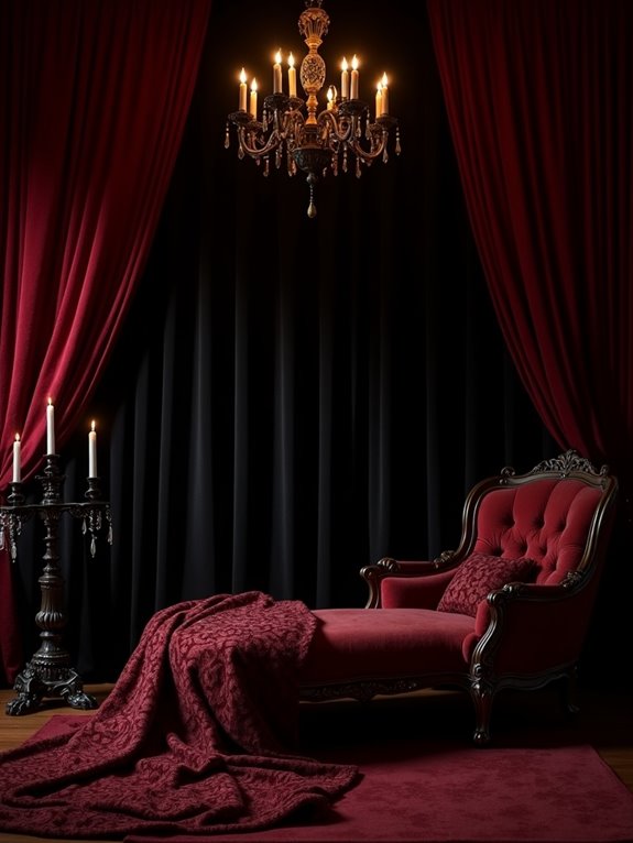elegant velvet window draping