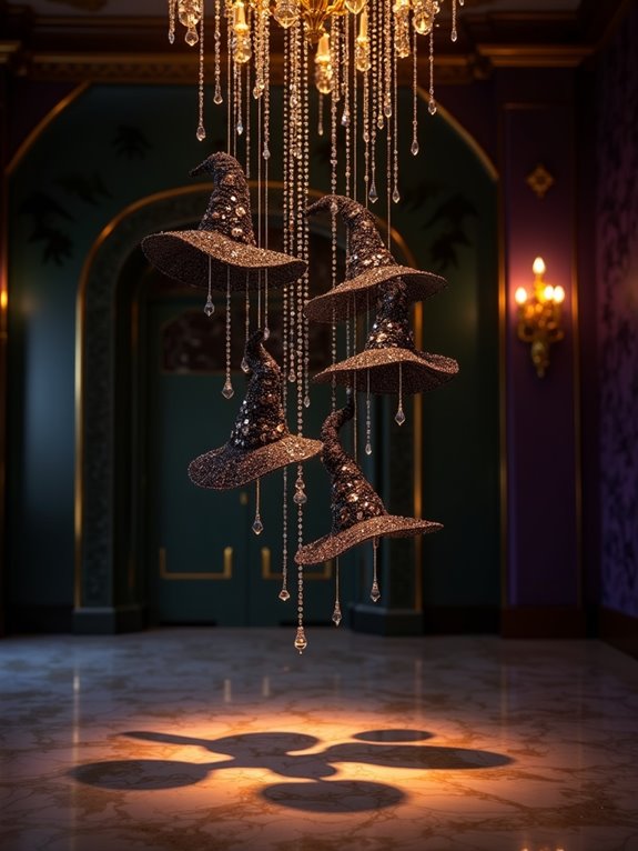 elegant witch hat chandeliers