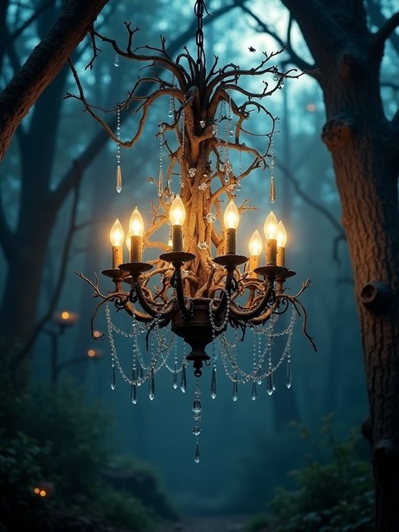 enchanted forest chandelier magic
