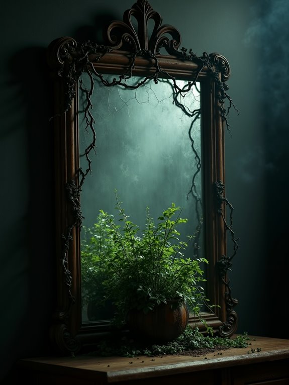 enchanted mirror plant holder