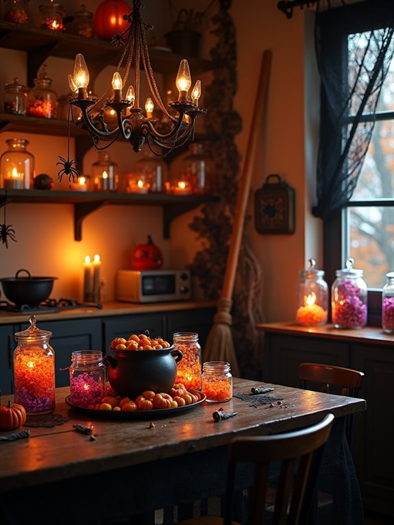 enchanted potion jars display