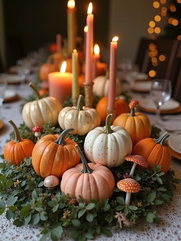 enchanted woodland pumpkin decor