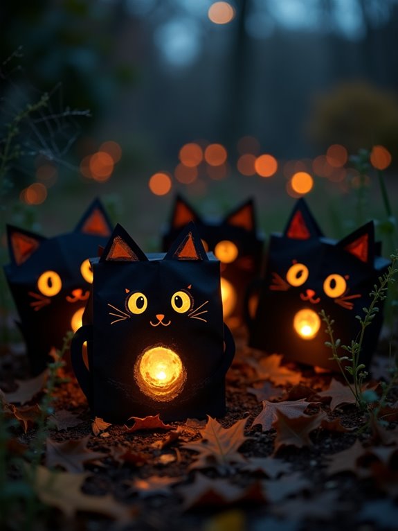 enchanting black cat lanterns