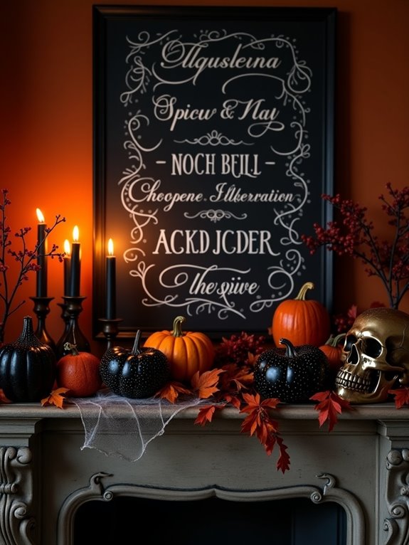 enchanting chalkboard halloween decor