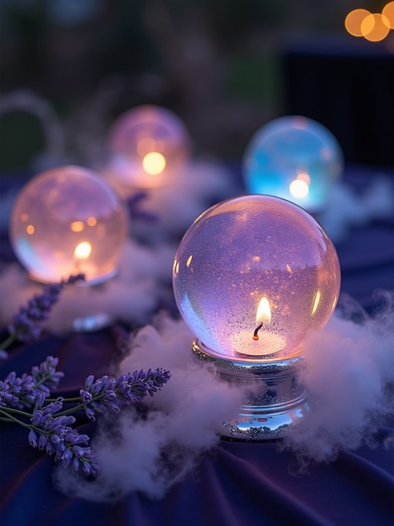 enchanting crystal ball centerpiece