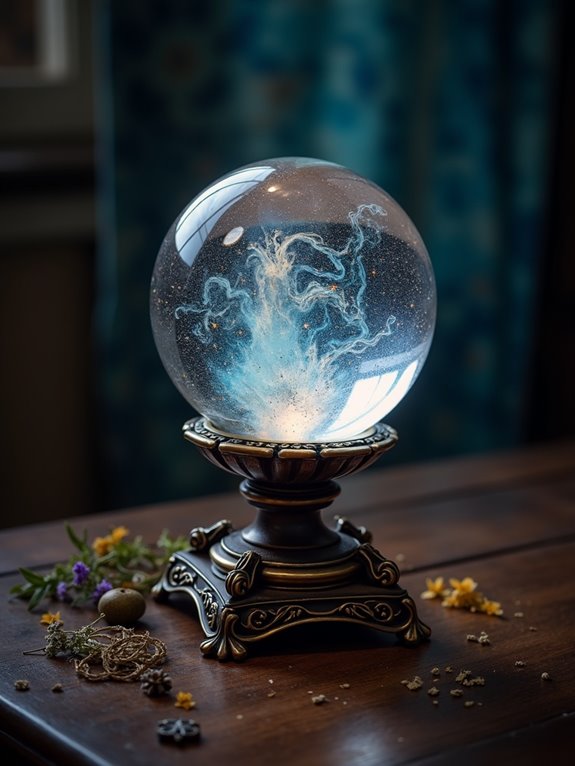 enchanting crystal ball stand