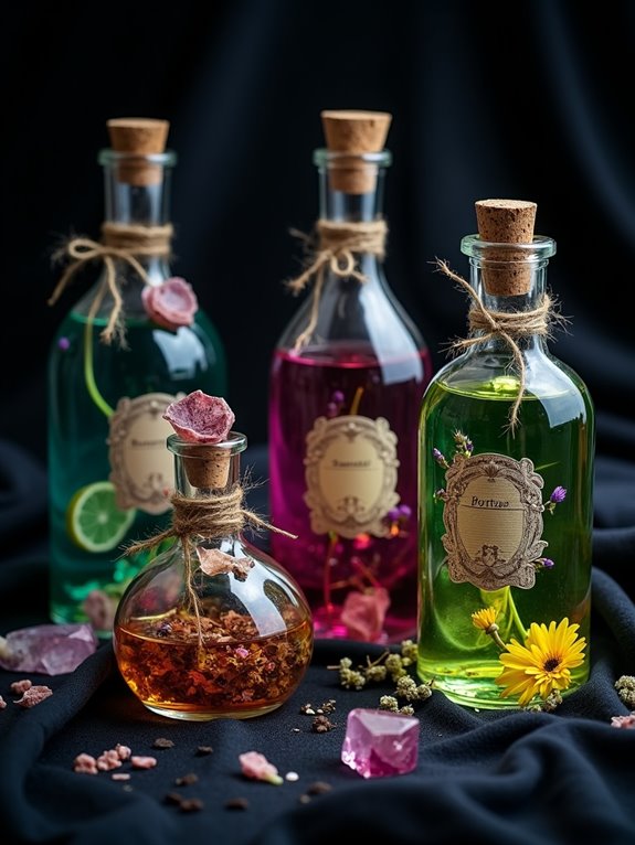 enchanting dried flower potions