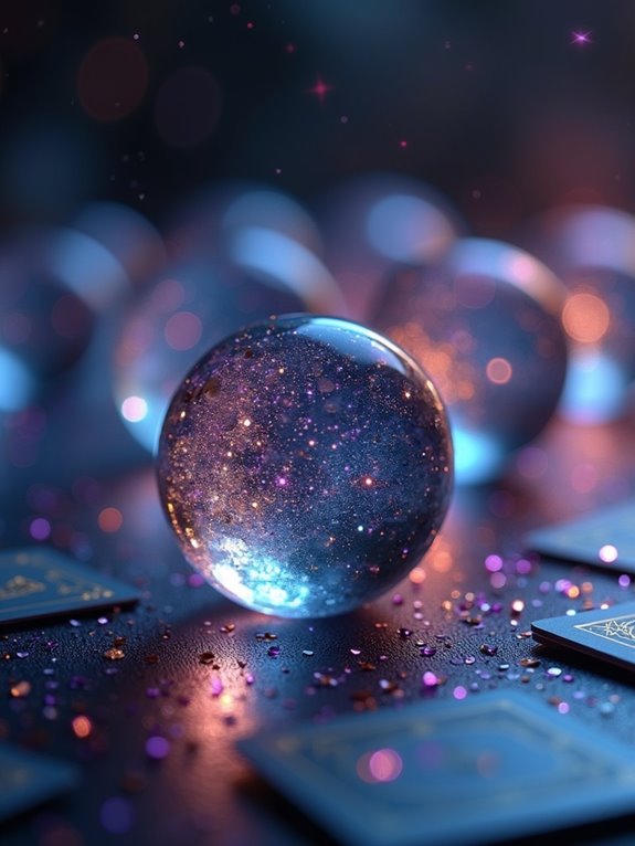 enchanting glittering acrylic orb