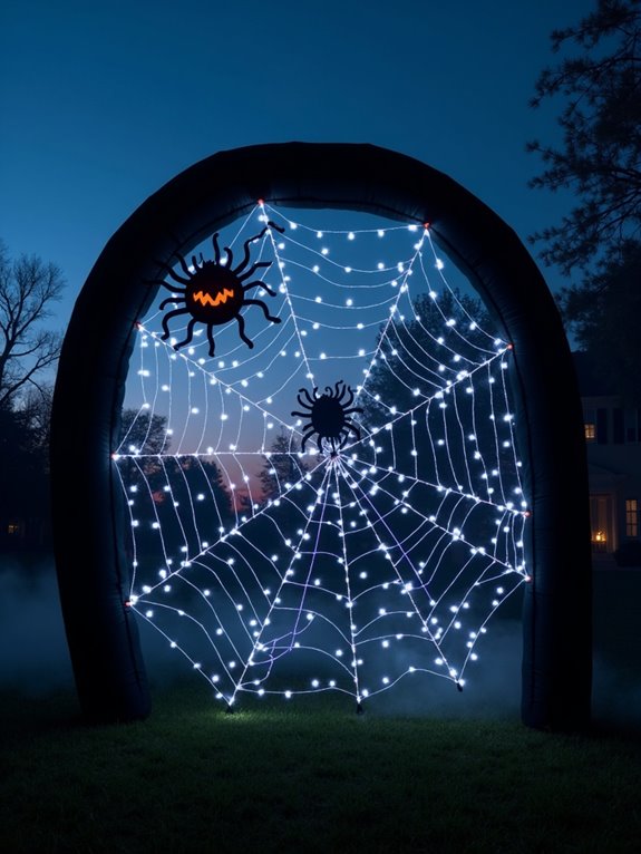 enchanting inflatable spider decor