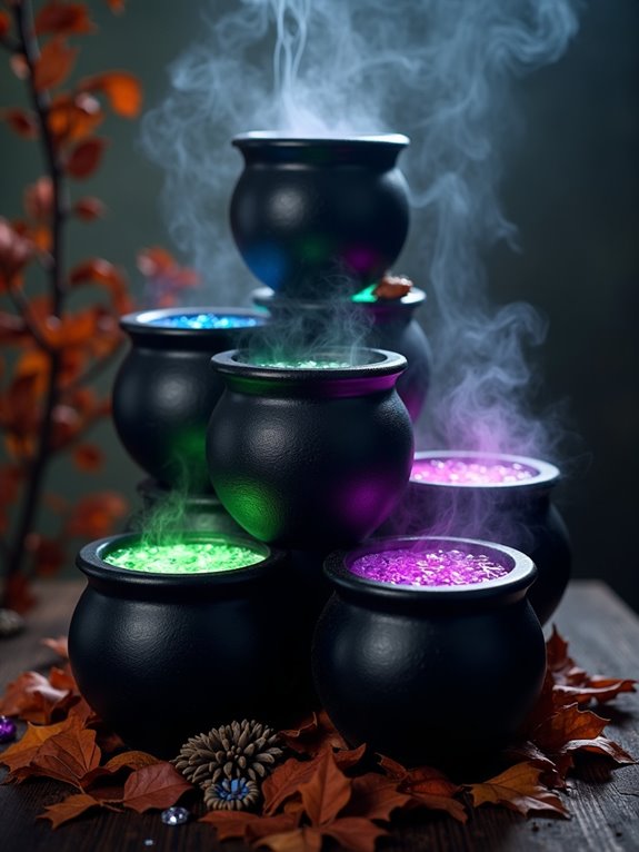 enchanting multi tiered cauldron display