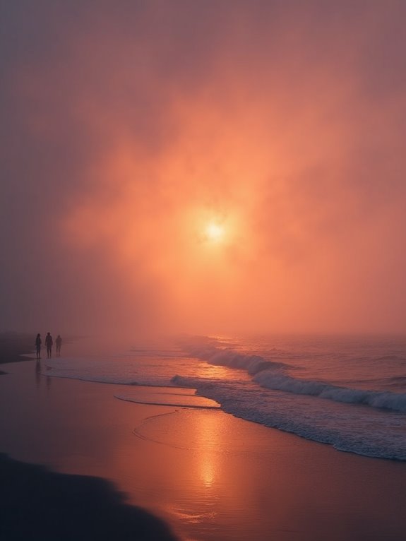 enchanting ocean sunset hues