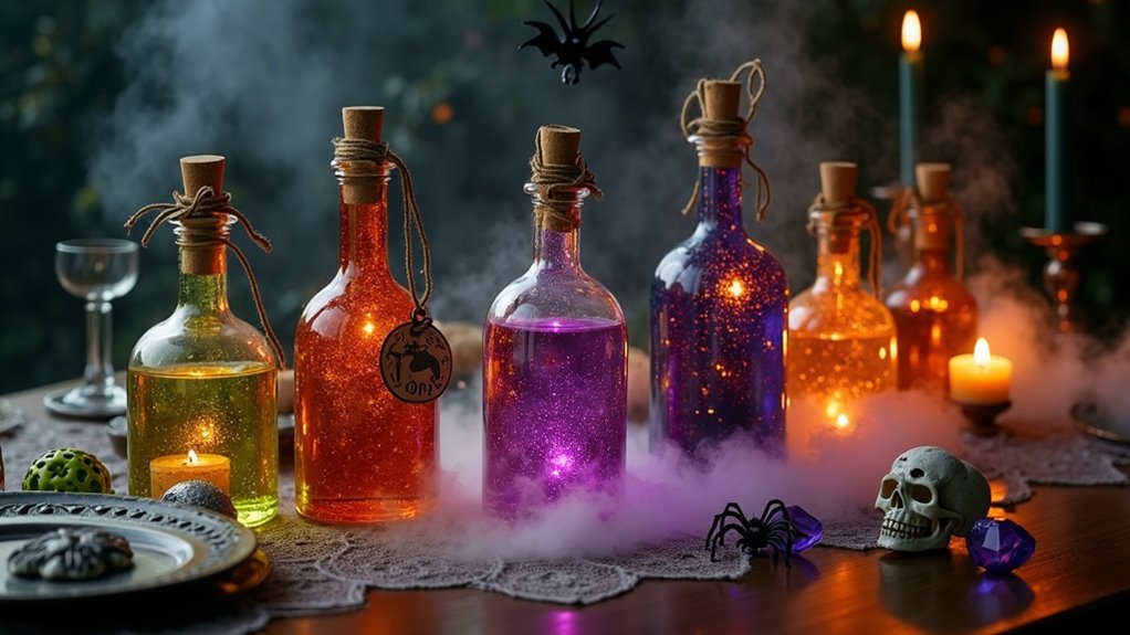 enchanting potion bottle centerpieces