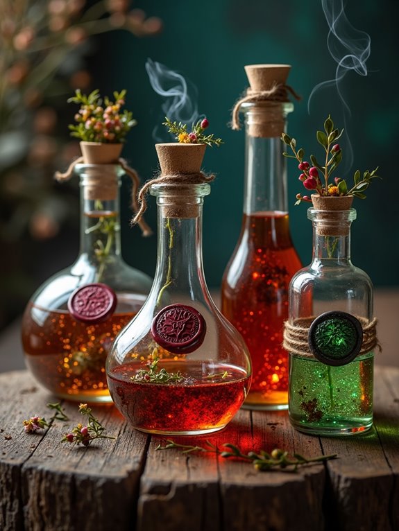 enchanting wax sealed bottles