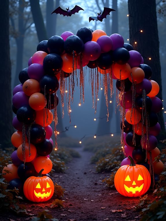 enchanting woodland balloon arch