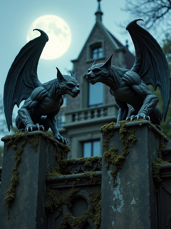 enigmatic guardian stone figures