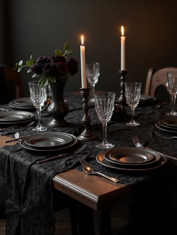 ethereal black lace elegance