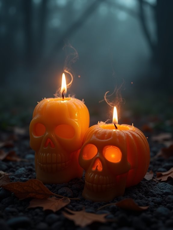 ethereal halloween candle decor