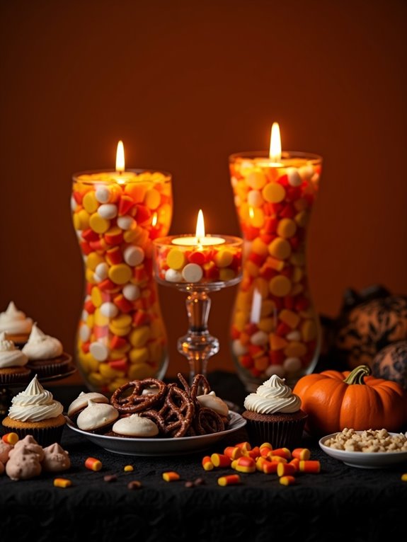 festive candy corn centerpiece