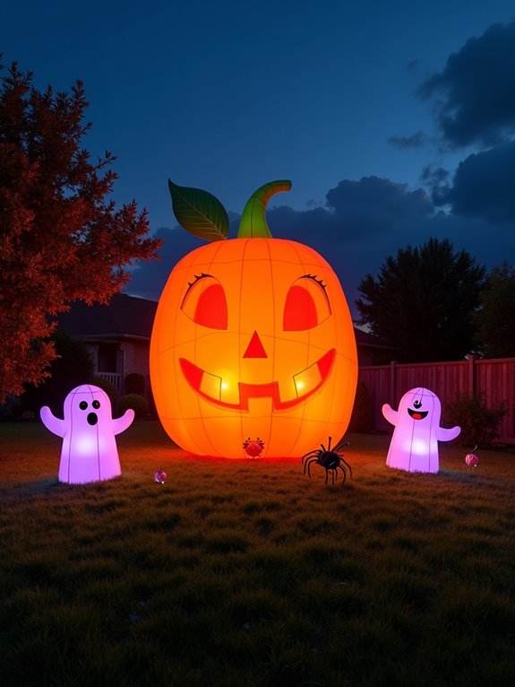 festive giant pumpkin inflatable