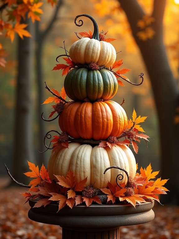festive pumpkin topiary decoration