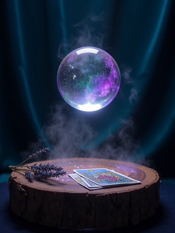 floating crystal ball illusion