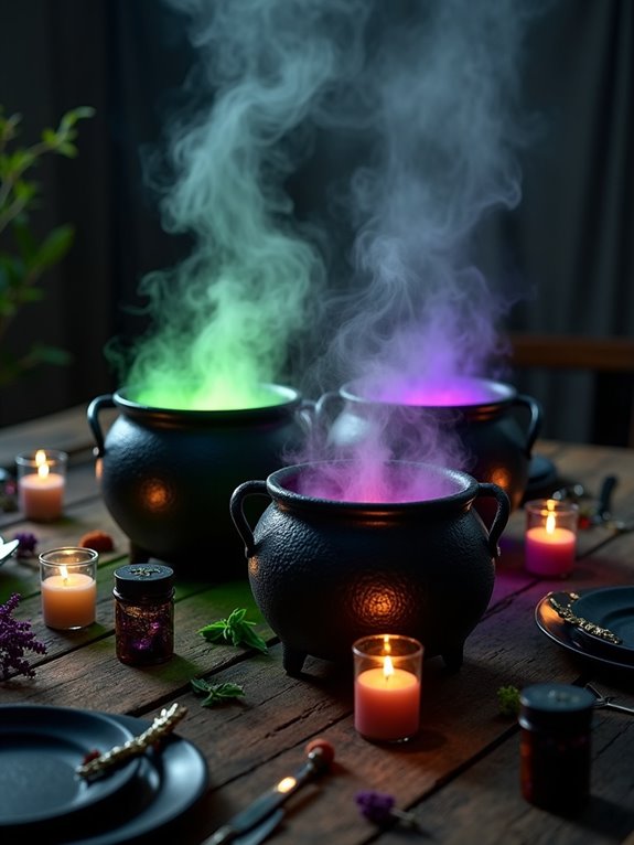 fog filled cauldron ambiance