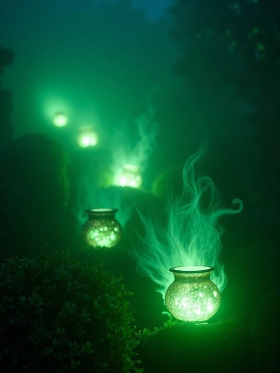 fog filled cauldron decorations