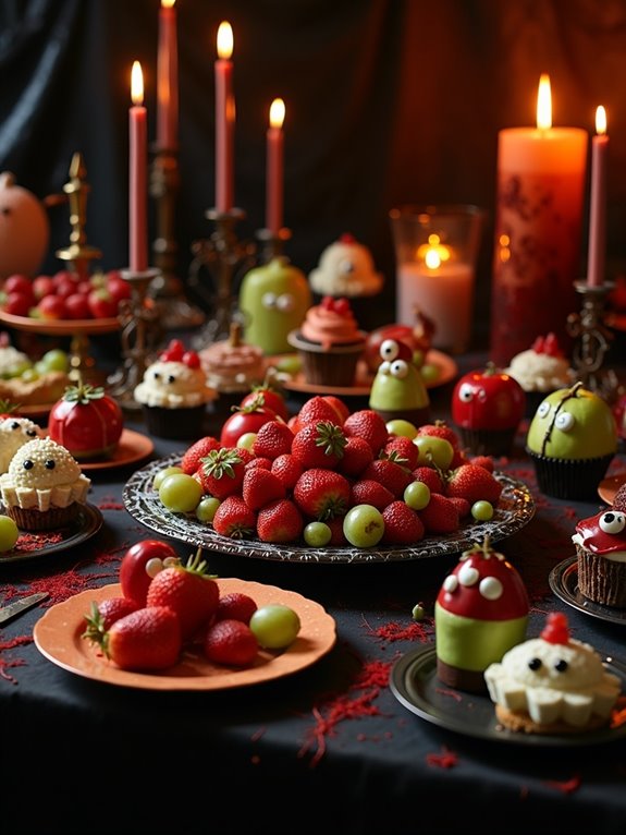 frightening fruit halloween displays