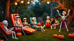 funny skeleton decoration ideas
