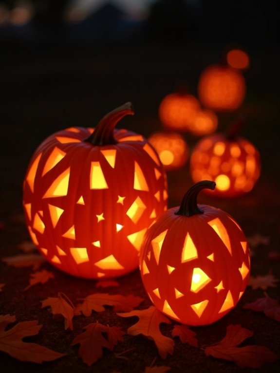 geometric pumpkin carving technique
