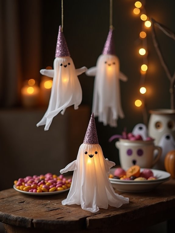 ghost themed halloween party hats