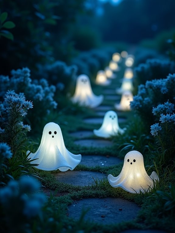 ghostly pathway light arrangements