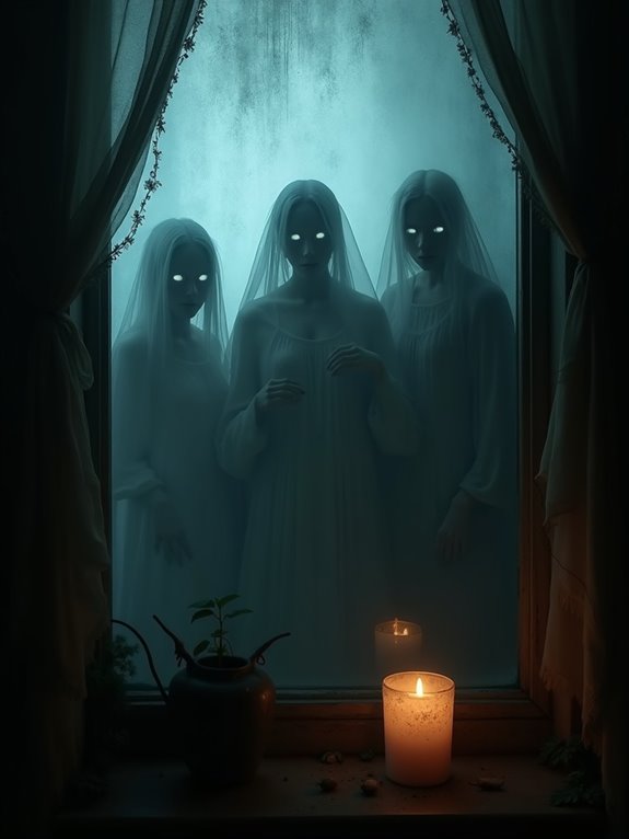 ghostly silhouettes enhance ambiance