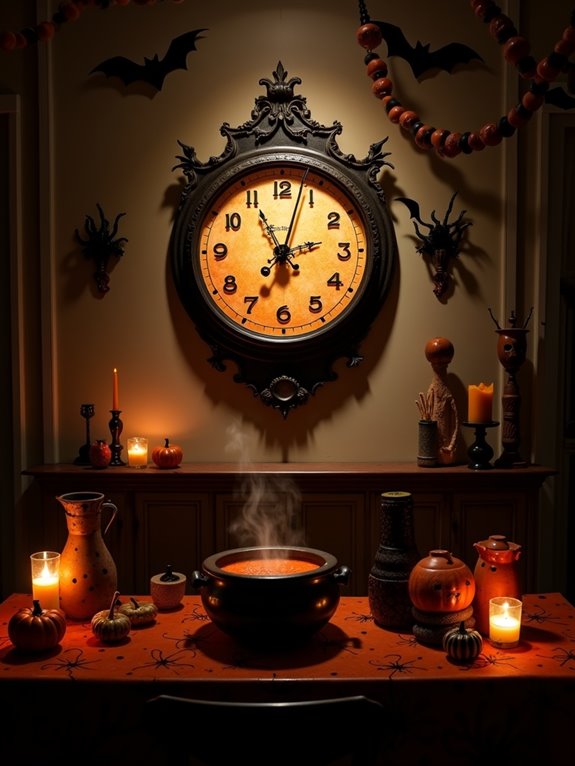 ghoulish wall clocks enchant kitchen