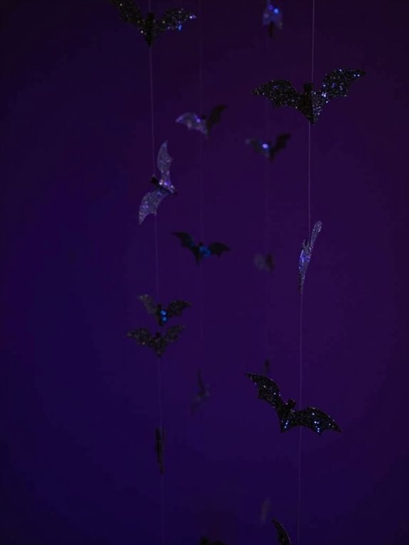 glittery bat decorations enchant guests