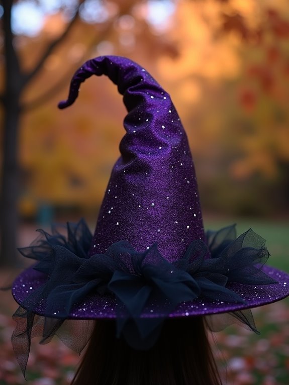 glittery purple witch accessory