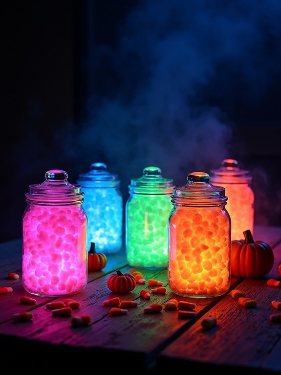 glow stick candy jars