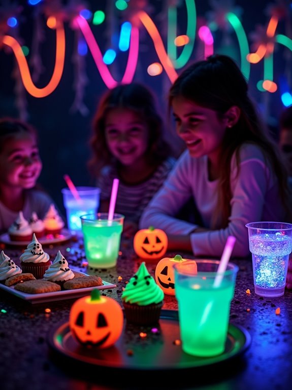 glow stick themed snacks
