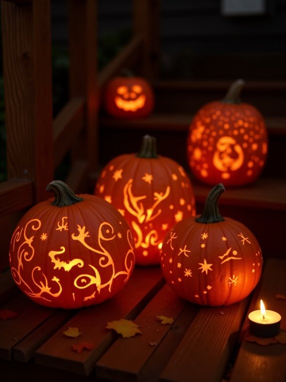 glow through pumpkin decorations