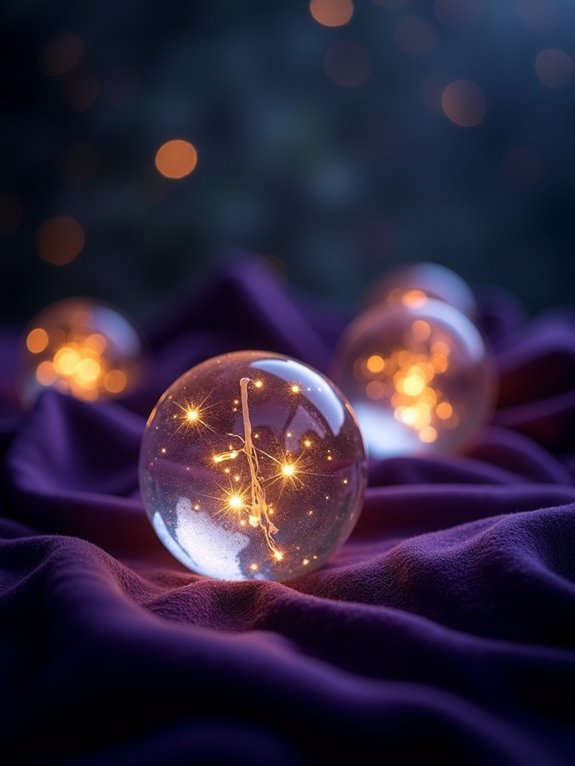 glowing crystal ball centerpiece