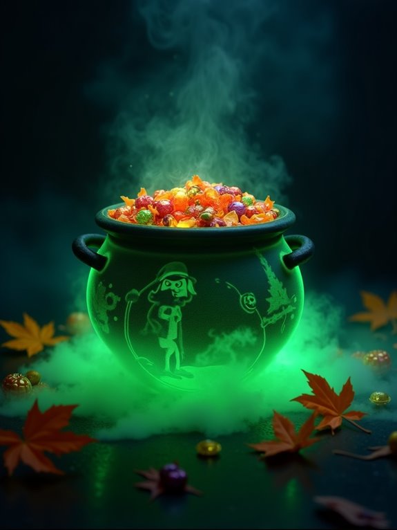 glowing halloween candy bowl