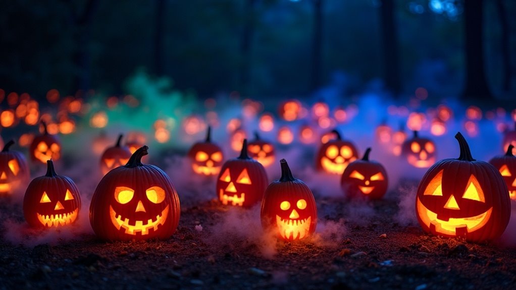 glowing pumpkins for halloween