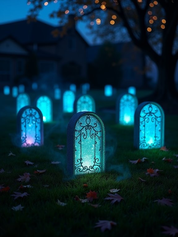 glowing tombstone halloween markers