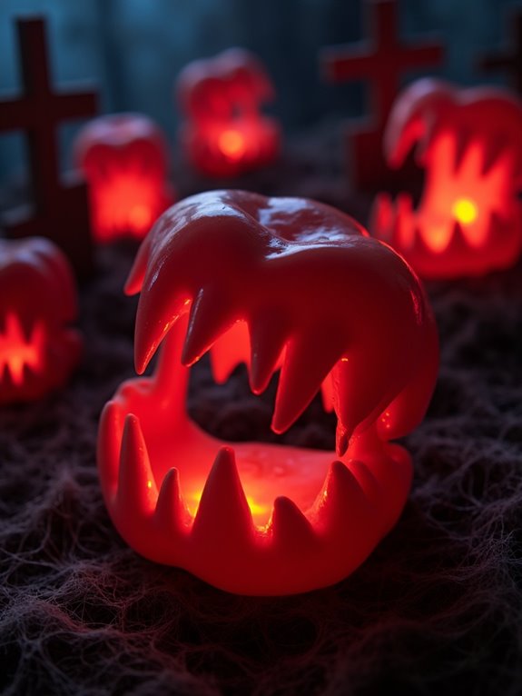 glowing vampire teeth decor