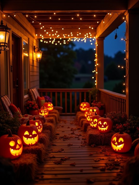 glowing whimsical jack o lanterns