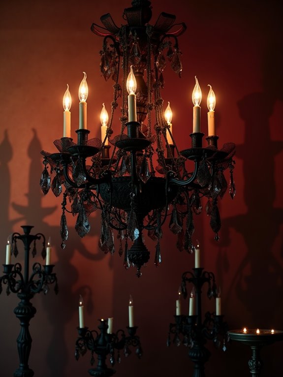 gothic candelabras create ambiance