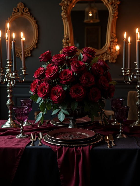gothic elegance with black roses