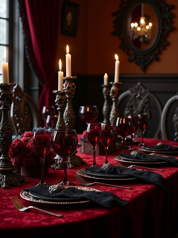 gothic elegance with dark wood