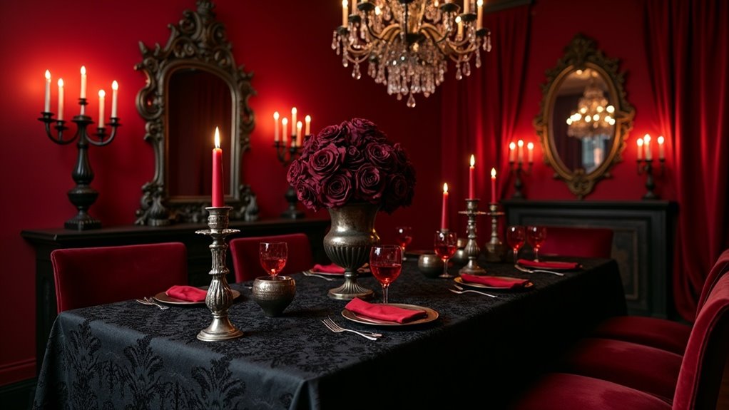 gothic glam vampire decor