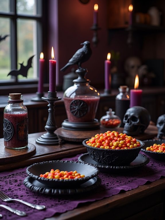 gothic serving trays for halloween